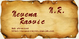 Nevena Raović vizit kartica